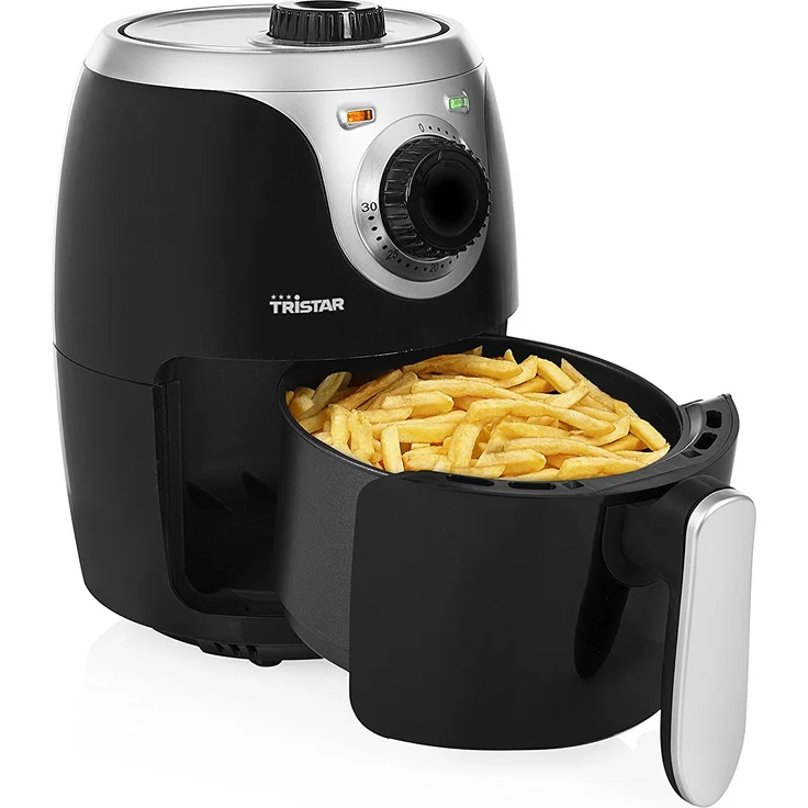 Tristar FR-6980 Crispy Fryer Heißluftfritteuse, 1000 Watt, mit einstellbarem Thermostat und Timer, ohne Fett-einfach zu reinigen, mit 2 Liter Fassungsvermögen, 2,0 Liter – Bild 2