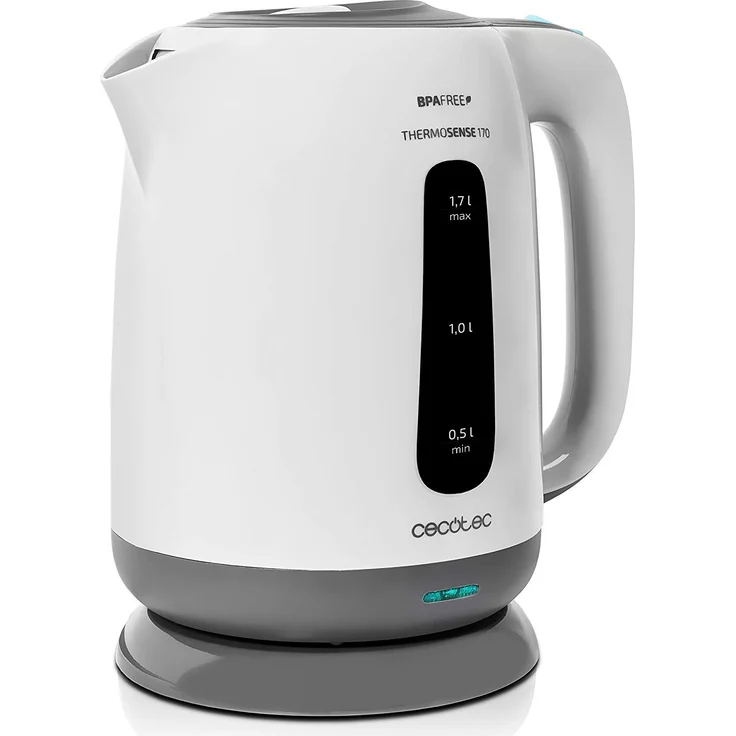 Cecotec Wasserkocher ThermoSense 170, 1,7 Liter Fassungsvermögen, BPA-frei, Abnehmbarer Kalkfilter und doppeltes Sicherheitssystem – Bild 1