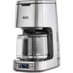 AEG KF 7800 Kaffeemaschine (Programmierbarer Timer, LCD-Display, Warmhaltefunktion, Geschmack-Aroma wählbar, Permanentfilter, Sicherheitsabschaltung, Selbstreinigungsfunktion, gebürstetes Edelstahl)