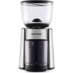 Grundig cm 6760 cm 6760 Kaffeemühle, Scheibenmahlwerk, 130W, Edelstahlmahlscheiben, 18 Mahlgrade, 130, Edelstahl-Schwarz 