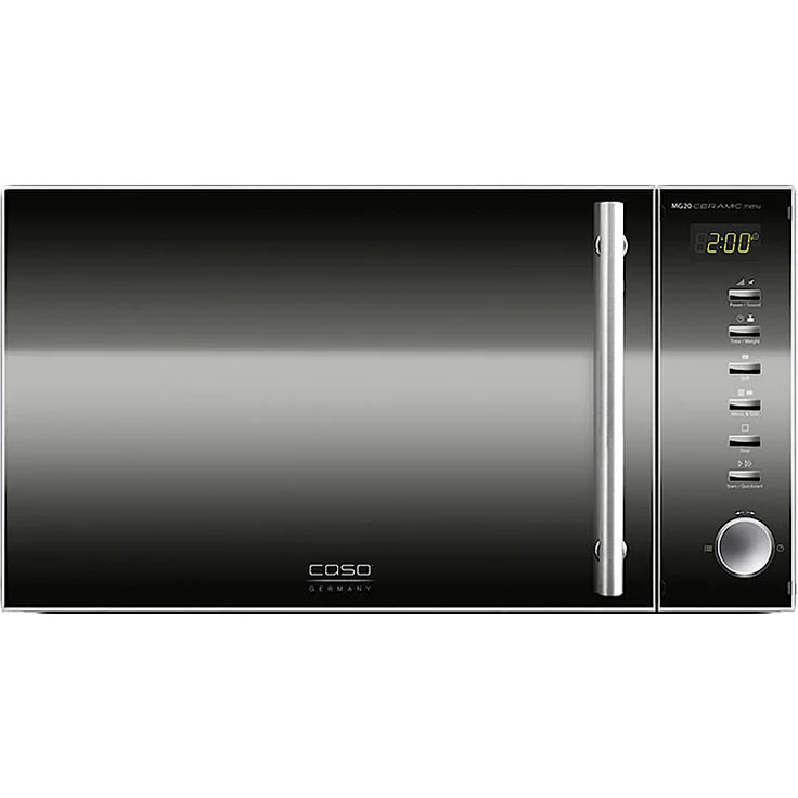 Caso MG20Ceramic menu 2in1 Design Mikrowelle & Grill, Standgerät, 20 Liter Garraum, größere Nutzfläche durch flachen Keramikboden, Garen auf zwei Ebenen, 800 Watt Mikrowelle, 1000 Watt Grill – Bild 1