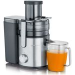 SEVERIN ES 3570 Entsafter (800 W, mit 1,1 L Saftbehälter) schwarz-edelstahl