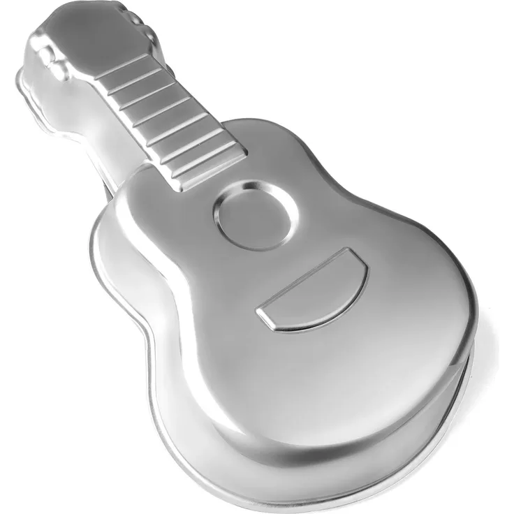 Guitarre Form 3D Kuchen Form Backform Kuchenform aus Aluminium 40,6 cm