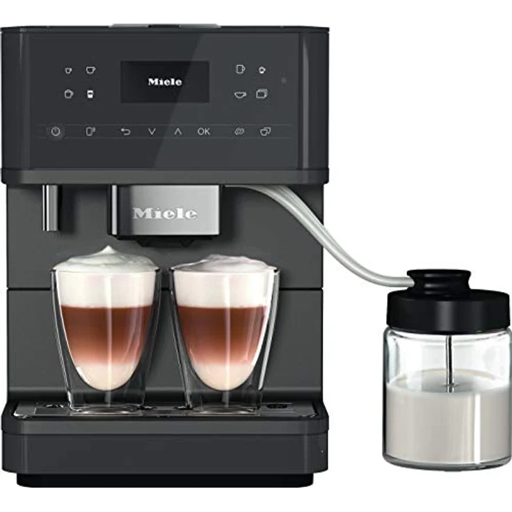 Miele CM 6560 MilkPerfection Kaffeevollautomat - Getränkevielfalt - Expertenmodus - mit Milchgefäß - OneTouch for Two - Vernetzung WiFiConnct - 8 Genießerprofile - Graphitgrau PearlFinish – Bild 1