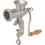Westmark Fleischwolf mit Lochscheibe ( Ø 4,5 mm), Schraubzwinge für Tischmontage, Größe 5, Verzinnter Stahlguss, Silber, 97502260