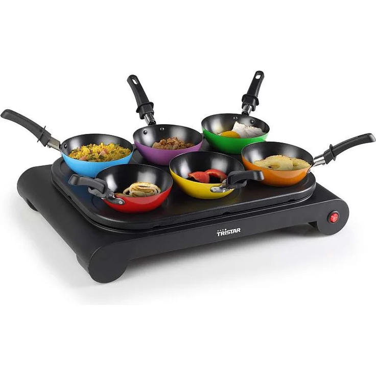 Tristar BP-2827 Party-Wok-Set Auch als Crêpe- und Bratpfanne verwendbar Leistung: 1000 W – Bild 1