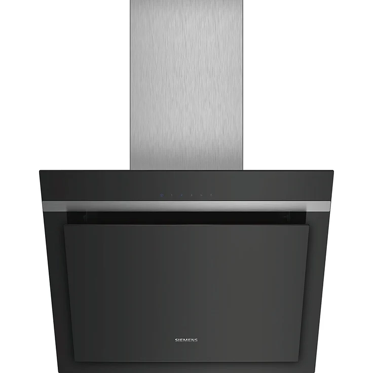 Siemens LC67KHM60 iQ300, Wandhaube, Wandmontage, Breite 59 cm, Tiefe: 49.9 cm, Absaugung und Rückführung (mit zusätzlichem Rückführungsset), Black/Stainless Steel – Bild 1