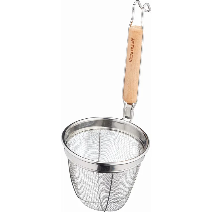 KitchenCraft WFNOODLESTRN World of Flavours Nudelkorbsieb mit Griff, edelstahl