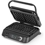 N8WERK Premium Waffeleisen Midnight Edition - 1600 W - 5 Programme - 7 Bräunungsstufen