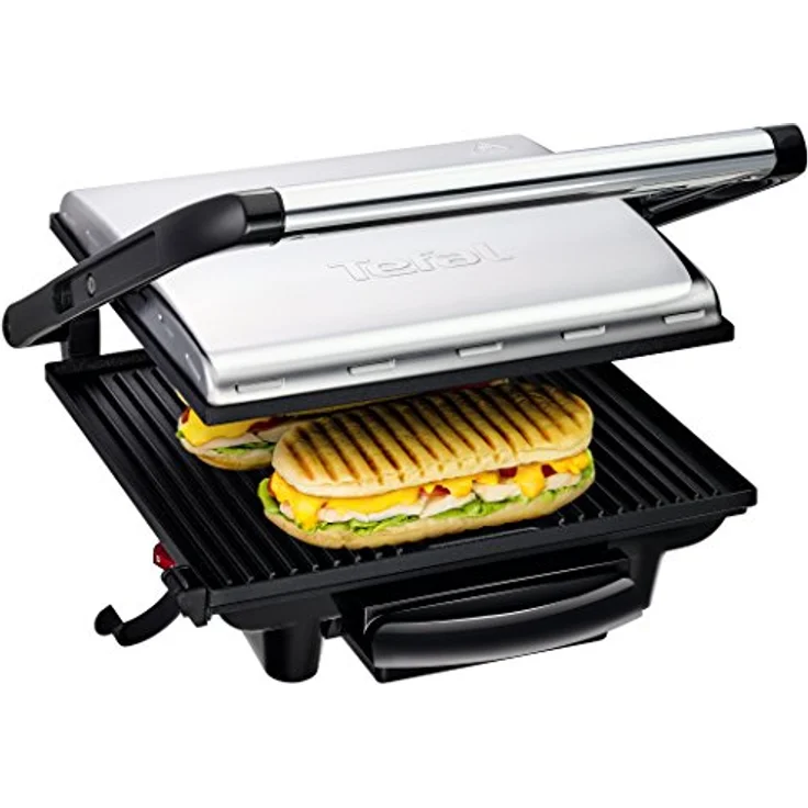 Tefal Kontaktgrill Inicio GC241D Elektrogrill - Sandwichtoaster, fettarmes Grillen, Panini, Toasts, Steak, Gemüse und mehr, antihaftbeschichtete gerillte Grillplatten, gesund dank wenig Öl, 2000W – Bild 3