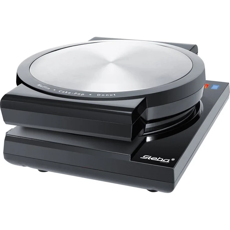 Steba CM 3 Cake-Maker ''3 in 1'',3 antihaftbeschichtete Platten für Cake-Pops, Muffins und Donuts,Platten sind auf Knopfdruck leicht herausnehmbar,inkl.Cake-Pop Halterung und Sticks, 800 Watt,Schwarz – Bild 1