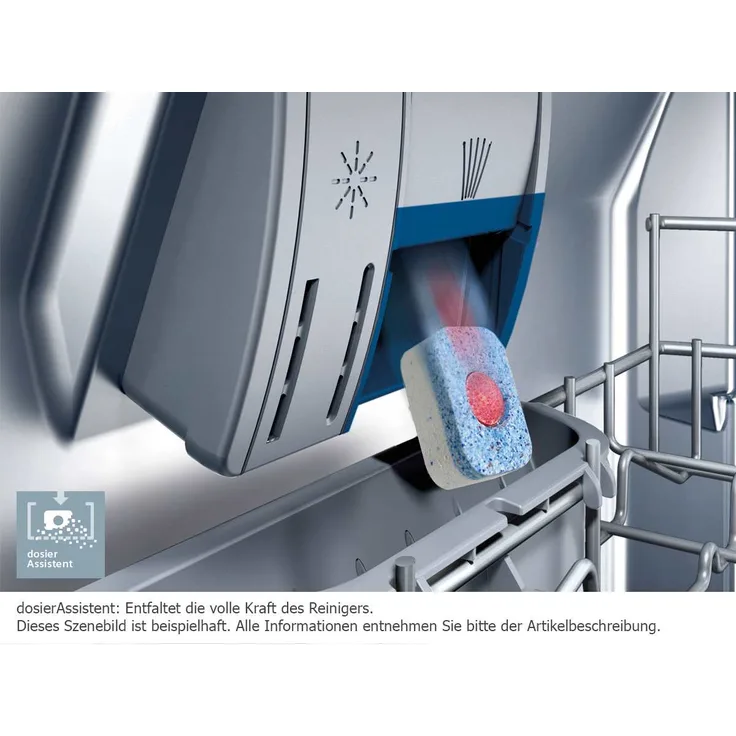 Siemens SN53HS60AE, Geschirrspüler, D, Geräuschemissionsklasse B, Geräuschemissionen 44 Dezibel