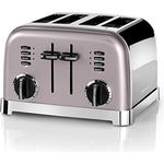 Cuisinart 4-Schlitz Toaster, 1800W, 6 Bräunungsstufen, breite Toastschlitze, Retro Design, Edelstahl