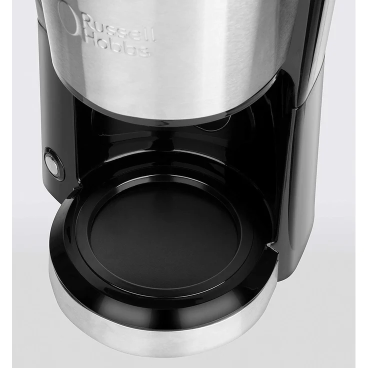 Russell Hobbs Mini-Kaffeemaschine Compact Edelstahl, 0,6l Glaskanne, bis 5 Tassen, platzsparend, Permanentfilter, Abschaltautomatik, 650 Watt, Warmhalteplatte, kompakte Filterkaffeemaschine 24210-56 – Bild 3