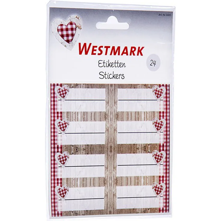 Westmark 24 Deko-Etiketten mit Schreibfläche, Selbstklebend, Rechteckig, Obst-Motiv, Bunt, 40852230