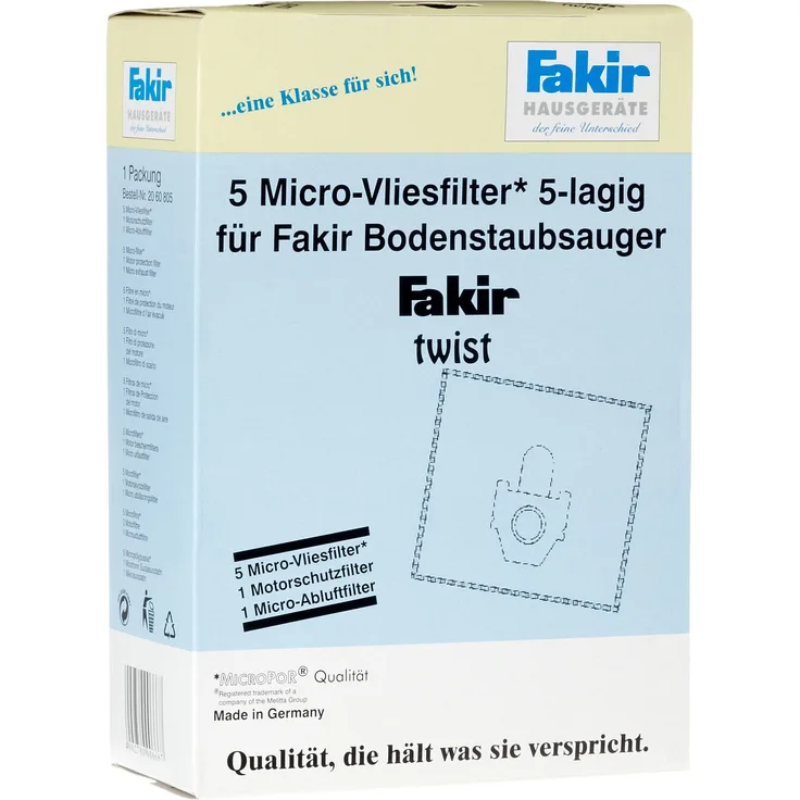 Fakir 2060805 Ares Micro-Vliesfilter Pack A 5