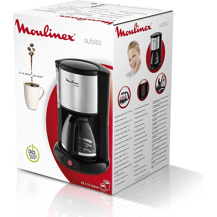 Moulinex FG360811 Glas-Kaffeemaschine Subito edelstahl Matt – Bild 6