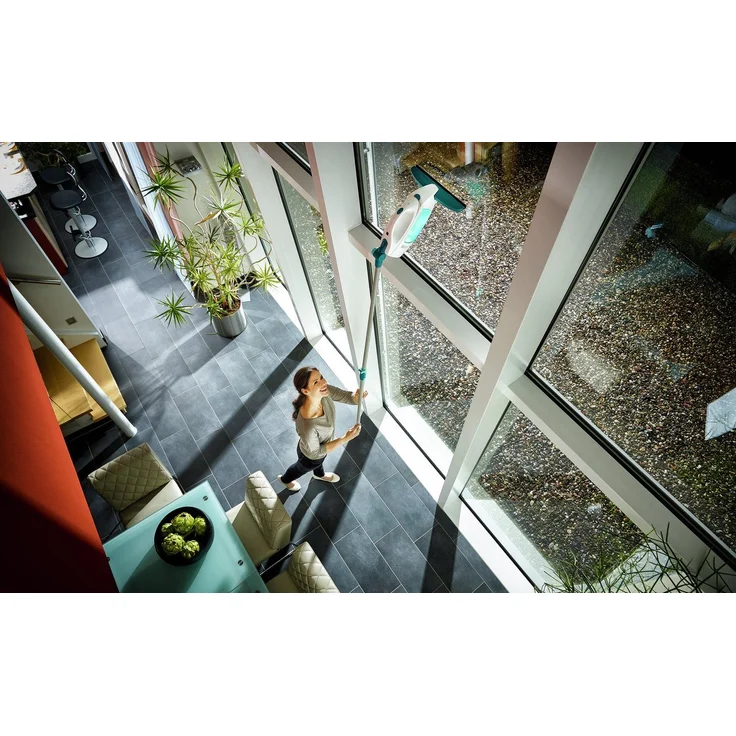 Leifheit Fenstersauger Set Dry and Clean 51000 mit 28 cm Saugdüse für 360° streifenfreie Reinigung, Fensterreiniger verwendbar bis zu 35 min, Fensterputzer mit Stand-by-Automatik und Click-System – Bild 7