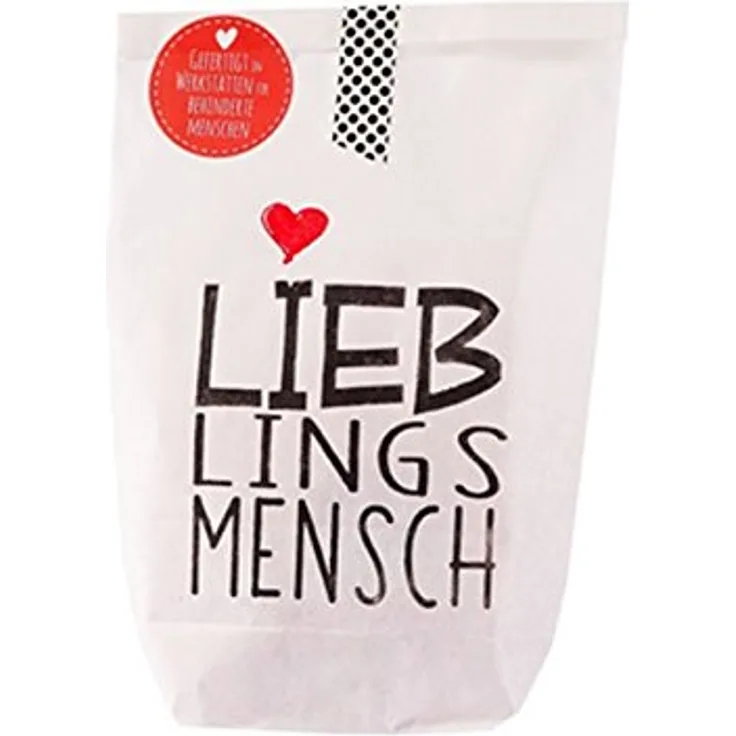 WUNDERLE Tüte Für Lieblingsmensch weiß