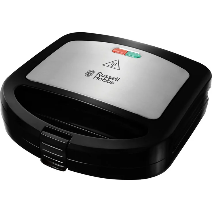 Russell Hobbs 24530-56 Sandwichtoaster CookHome, antihaftbeschichtete und extra tiefe Platten, Edelstahl-schwarz – Bild 1