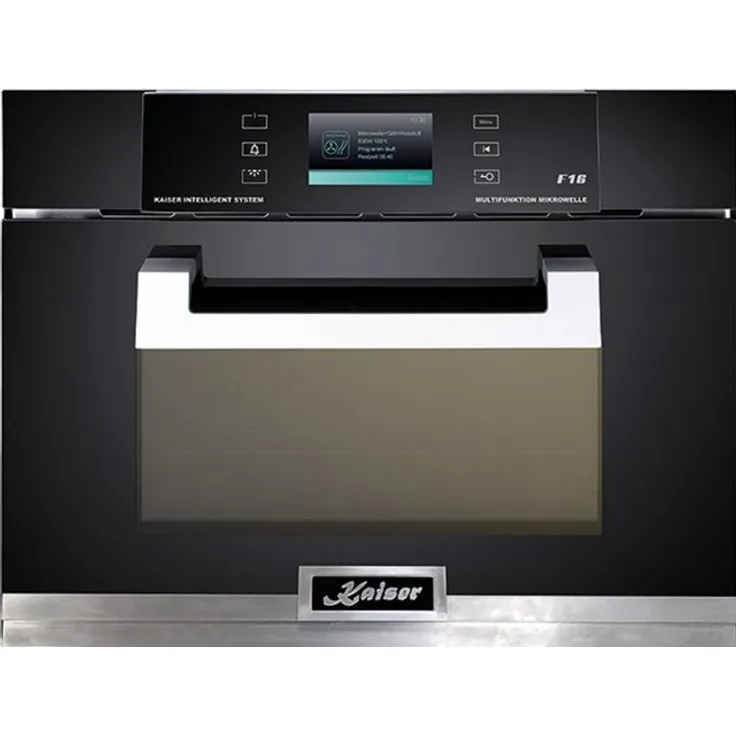 Kaiser Küchengeräte Einbau-Mikrowelle EH 6319, Grill und Heißluft, 16 Betriebsfunktionen, 38 l, Multifunktions-Elektro-Backofen mit Mikrowellenfunktion, TFT-Display, 60 cm