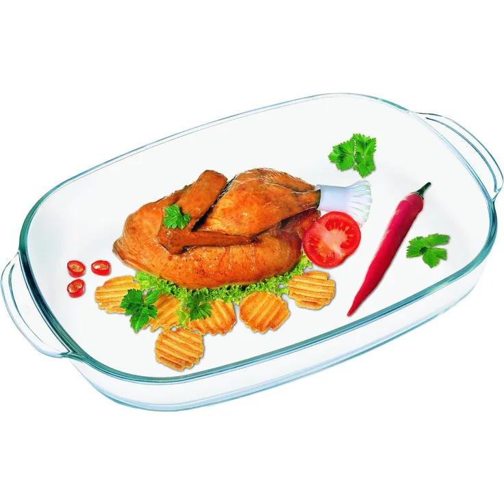Simax Brat und Backform, Glas, Transparent, 39 x 25 x 9.3 cm, 1 Einheiten