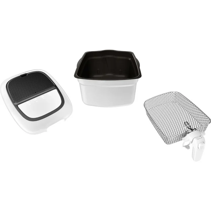 Tefal FR314030 Fritteuse, 1800W, mit Öl, für 1,3kg Pommes frites, Cool-Touch, schwarz-weiß, 2,2 L Kapazität – Bild 3