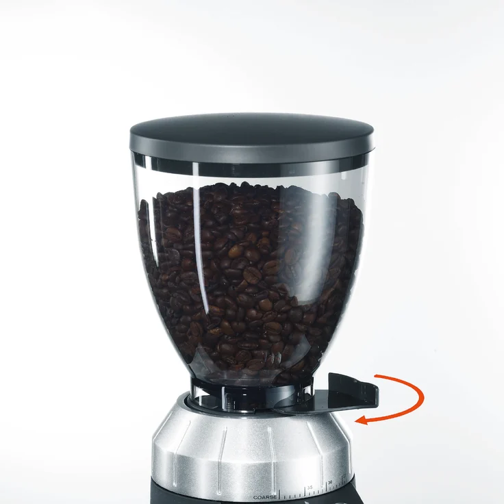 Graef CM 800 elektrische Kaffeemühle, 350g Bohnenbehälter, Kegelmahlwerk, 40 Mahlstufen, grau-schwarz – Bild 8