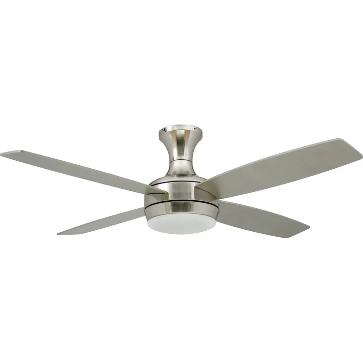 AireRyder Deckenventilator mit Beleuchtung und Fernbedienung Saturn, Nickel satiniert, Flügel Pinie und Silber, 132 cm