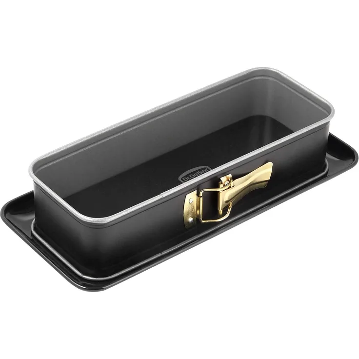 Dr. Oetker Kasten-Springform mit le-Boden 30 x 11,5 cm, eckiges Kuchenblech, lierter Boden, für kleine Blechkuchen, Menge: 1 Stück