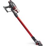 H.Koenig Kabelloser Handstaubsauger ohne Beutel UPX18 - EasyClean+ - 3 Geschwindigkeitsstufen - 1,12 kg - 220 W-multifunktional für Haus Auto Büro, Aluminium, rot, 0.8 liters