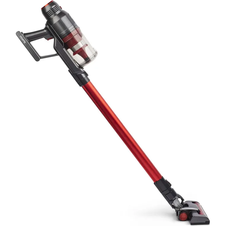 H.Koenig Kabelloser Handstaubsauger ohne Beutel UPX18 - EasyClean+ - 3 Geschwindigkeitsstufen - 1,12 kg - 220 W-multifunktional für Haus Auto Büro, Aluminium, rot, 0.8 liters