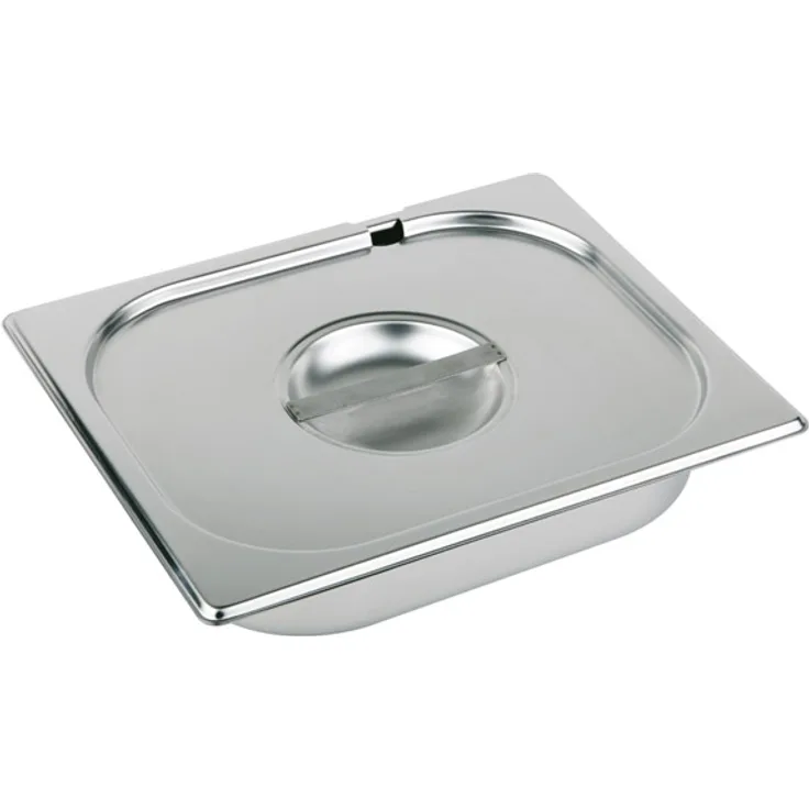 APS 81391 GN 1-3 Edelstahl Deckel mit gezacktem Rand für Löffel, 32.5 x 17.6 cm