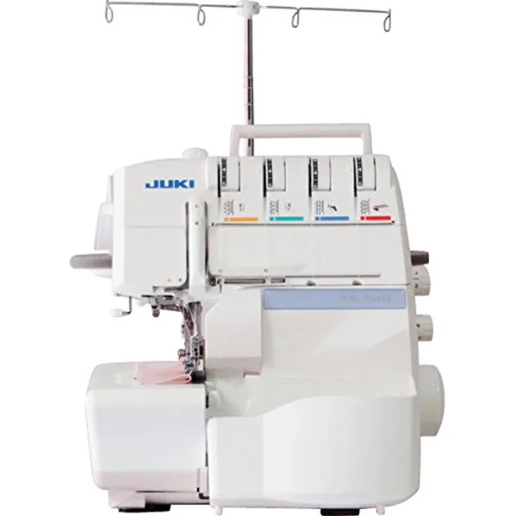 Juki MO-734DE  1 Nähprogramm Nählicht Nadeleinfädler Overlock-Nähmaschine, weiß