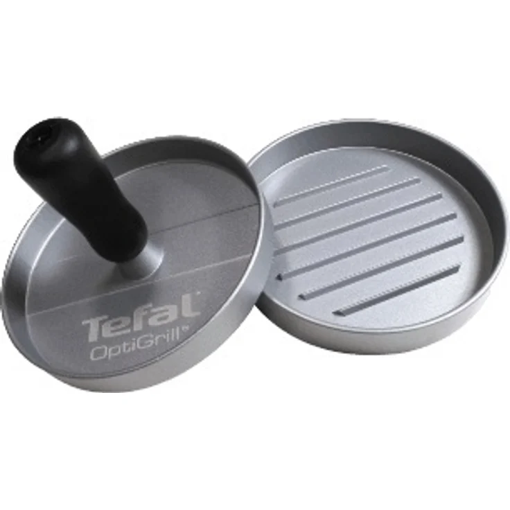 Tefal GC702D OptiGrill Kontaktgrill, 2.000 Watt, automatische Anzeige des Garzustands, 6 voreingestellte Grillprogramme, 30 cm x 20 cm, inkl. Burgerpresse, silber – Bild 4