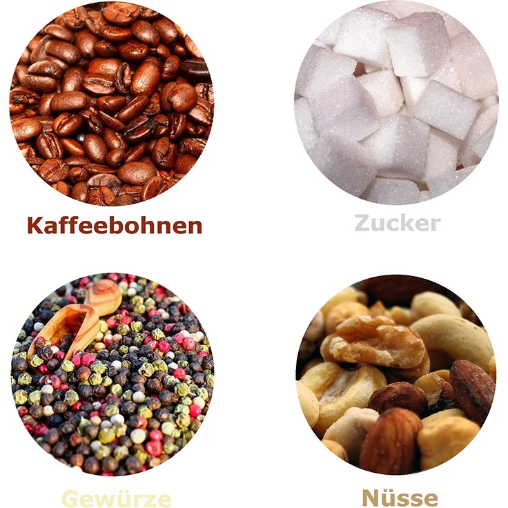 ROMMELSBACHER Kaffeemühle EKM 100 - Schlagmesser aus Edelstahl, Edelstahl Bohnenbehälter, Füllmenge 70 g, Mahlgrad über Mahldauer wählbar, auch für Gewürze, Zucker, Nüsse, 200 Watt, Edelstahl – Bild 7