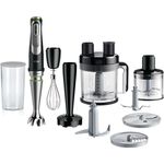 Braun MQ 9187XLI Stabmixer, 1200W, mit Active PowerDrive, inkl. Pürierstab, XL Foodprozessor Gemüsestampfer, Zerkleinerer & Schneebesen, schwarz, edelstahl