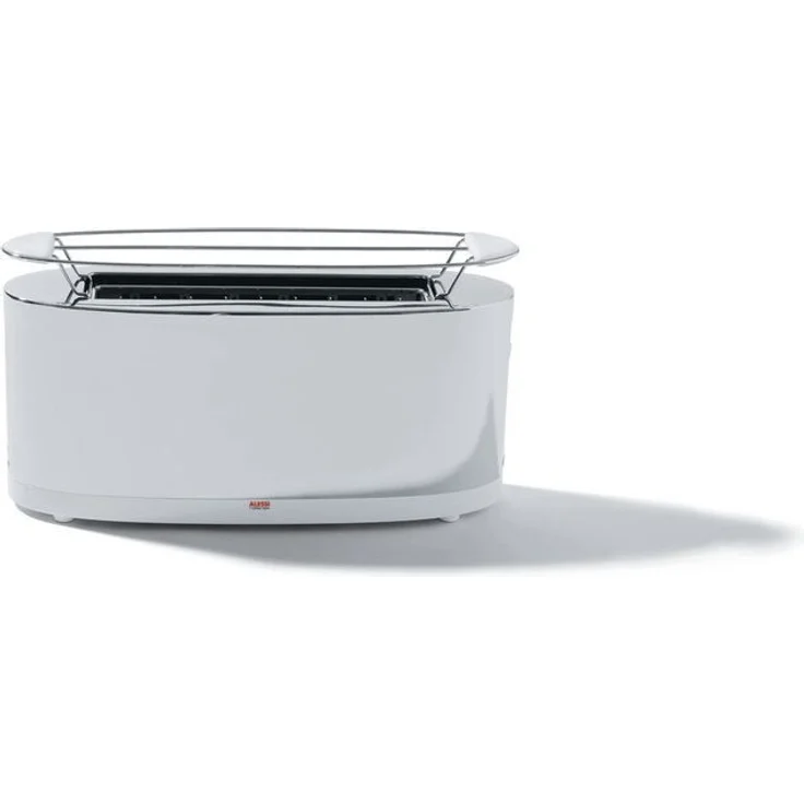 Alessi SG68 W Design Toaster mit Brötchenaufsatz, aus Edelstahl und PC, weiß – Bild 2