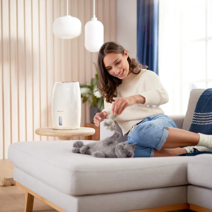 Philips HU2716/10 Luftbefeuchter 2000 Serie, natürliche und hygienische Luftbefeuchtung, weiß/roségold – Bild 7