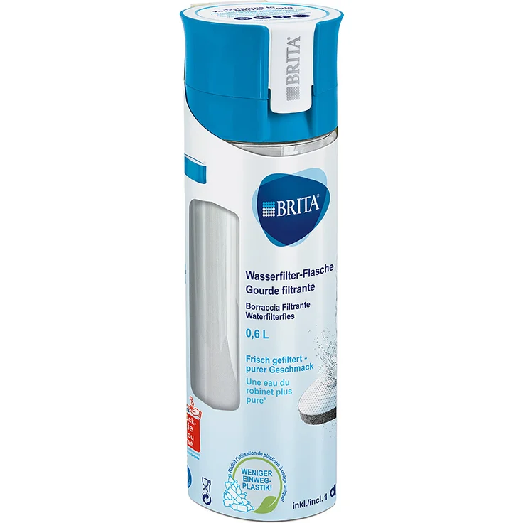BRITA fill&go Vital Wasserfilter-Flasche, Praktische Trinkflasche mit Wasserfilter für unterwegs aus BPA-freiem Kunststoff, blau – Bild 3