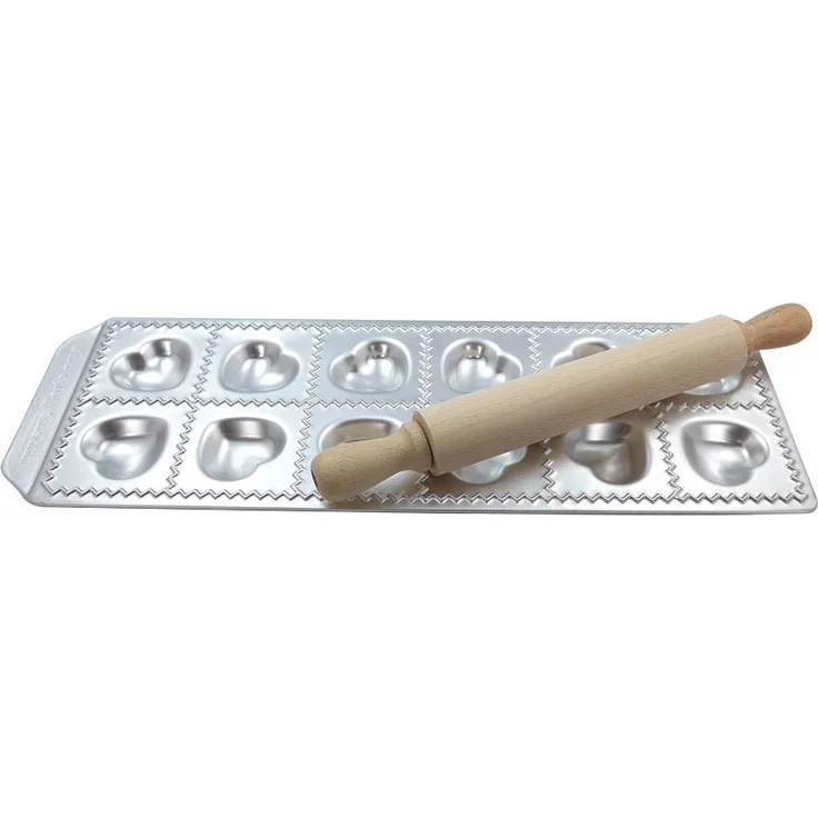 G S D Haushaltsgeräte Code 314 Ravioliform Ravioli Cuoricini mit Teigrolle
