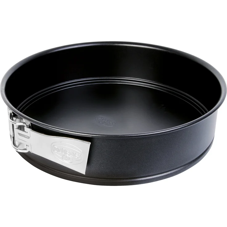 Dr. Oetker Springform Ø 26 cm, Backform mit Flachboden, runde Kuchenform aus Stahl mit Antihaftbeschichtung (Farbe: schwarz), Menge: 1 Stück – Bild 1