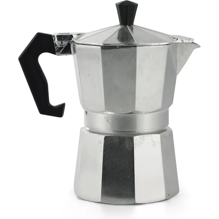 Galileo Casa 2175870 Espressokocher 3 Tassen, Aluminium, Grau