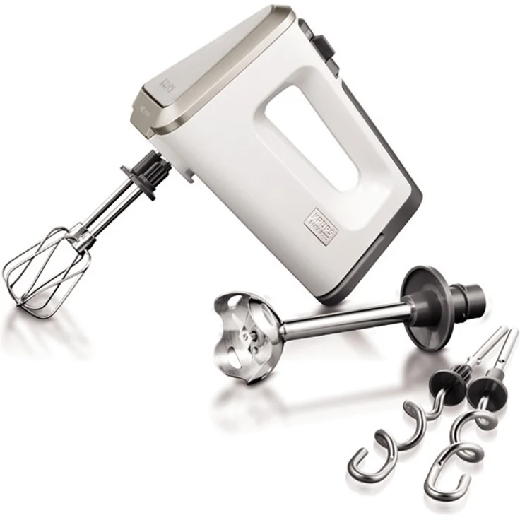 Krups GN 9031 3 Mix 9000 Handmixer, 500W, inkl. Rührbesen, Spiralkneter und Mixstab, weiß, silber – Bild 2