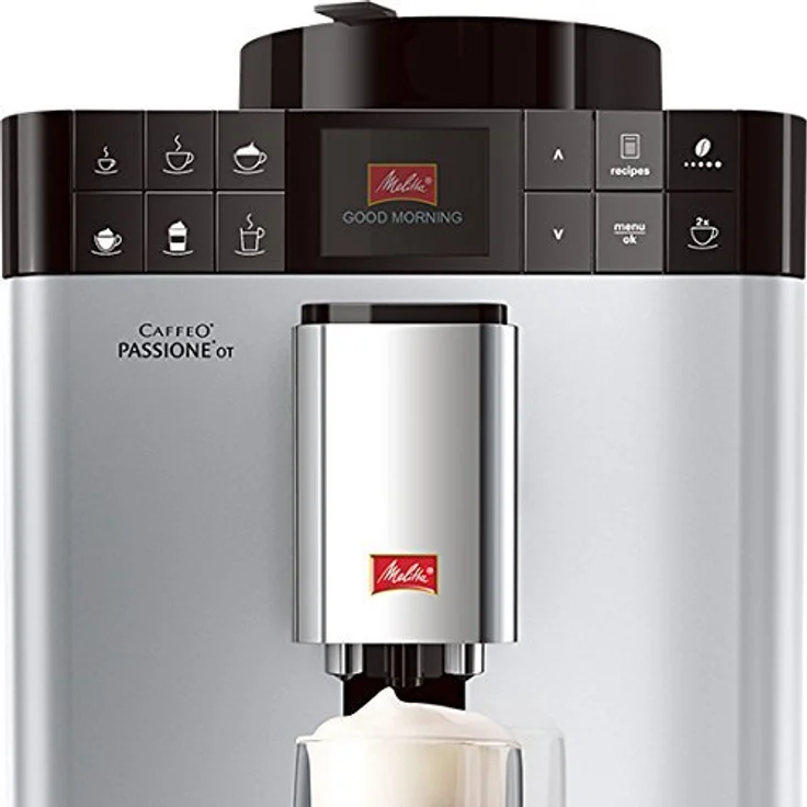 Melitta Caffeo Passione OT F531-101, Kaffeevollautomat mit Milchsystem und integriertem Mahlwerk, One Touch Funktion, Silber – Bild 4