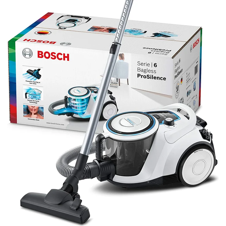 Bosch Hausgeräte BGC41LSIL, Bodenstaubsauger ohne Beutel, weiß – Bild 2