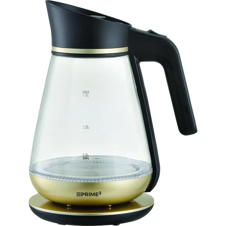 Prime3 Wasserkocher aus Glas, vergoldet
