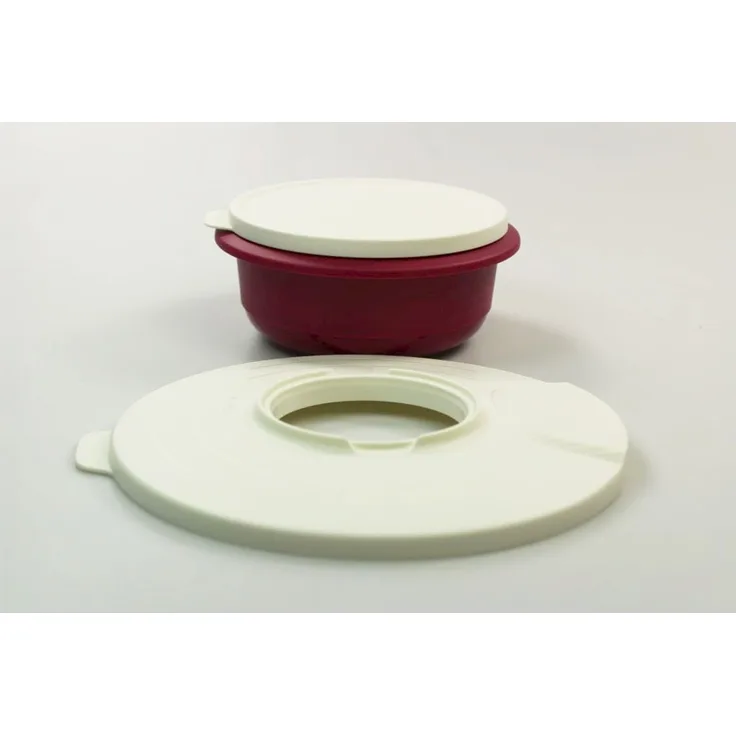 TUPPERWARE Rührschüssel Pro 1,0 L dunkelpink MIT 2 DECKELN Hefeteig Schüssel