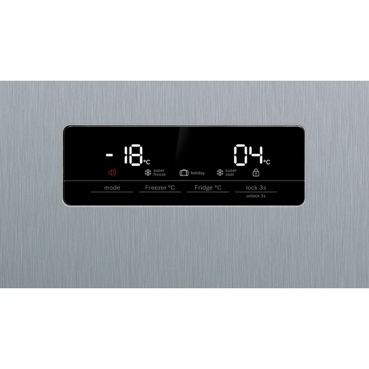 Bosch KAN93VIFP Side-by-Side-Kühlschrank, freistehend, edelstahl, NoFrost, fresh Sense, LED-Beleuchtung, Schnellgefrieren und -kühlen, Eierablage, Breite 90.8 cm – Bild 3