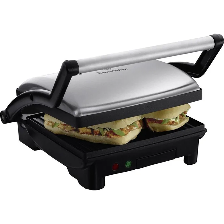 Russell Hobbs Kontaktgrill 3-in-1 1800 Watt: Tischgrill geöffnete Grillplatten | Panini & Sandwich Maker | Kontakt- Grill gleichzeitig von beiden Seiten, antihaftbeschichtete Platten, 17888-56
